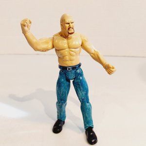 Vtg WWE Action Figure Stone Cold Steve Austin 7" Jakks Pacific Titan Tron Live